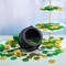 JOYIN 208 St Patrick’s Day Lucky Leprechaun Plastic Coins and 1 Large Black Cauldron with Handle Pot of Gold Party Supplies, St Patrick Decorations Party Favors